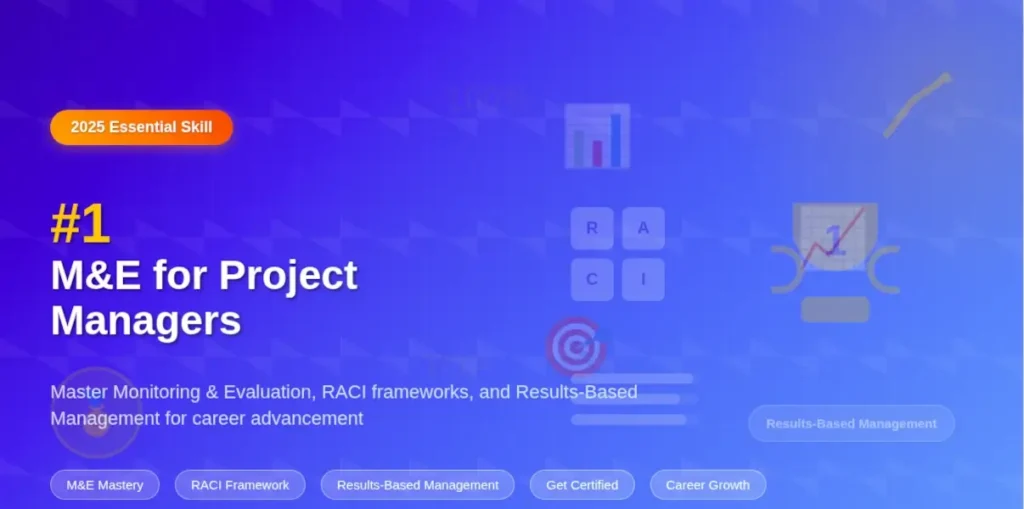 #1 M&E for Project Managers